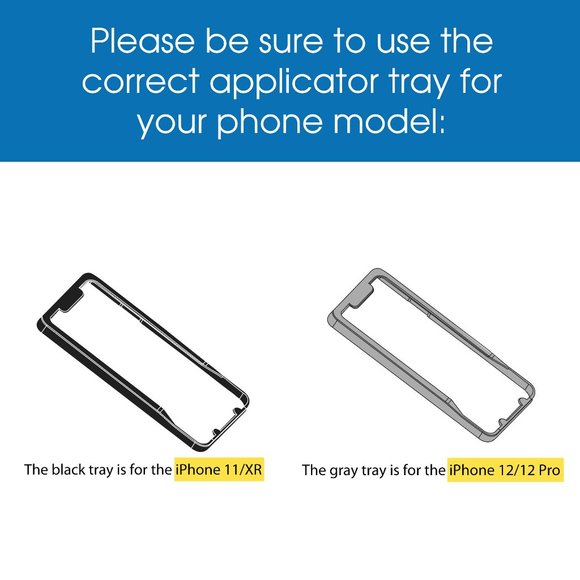 [3 Pack] iPhone 12 / 12 Pro / 11 / XR Glass Screen Protector + Installation Tool - Picture 7 of 7